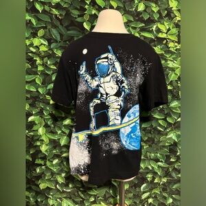 Childrens Place Spaceman Astronaut T Shirt Black Boys 5/6